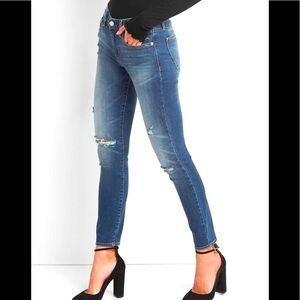 Gap Washwell Mid Rise True Skinny Jeans sz 26R